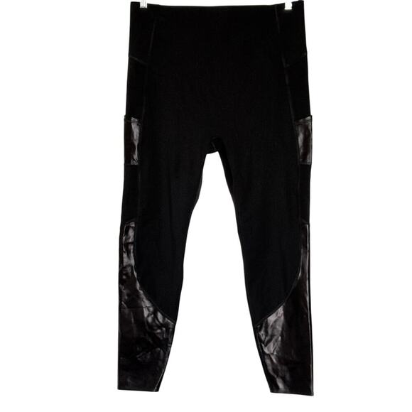 Spanx X Sara Blakely Women's Gloss Pocket Leggings Very Black Size 1X - Picture 1 of 10